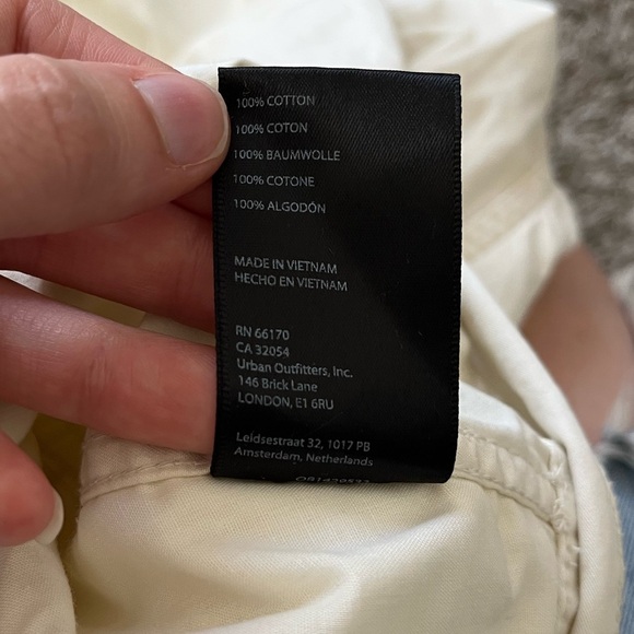 Urban Outfitters BDG Off White Cotton Cargo Pants Wide Leg Women's Size 2 - Picture 15 of 16